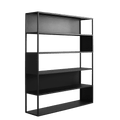 Libreria HYLLER SIDE METAL 150x180 nero