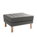 Pouf TOPIC WOOD 75, Acciaio, Naturale