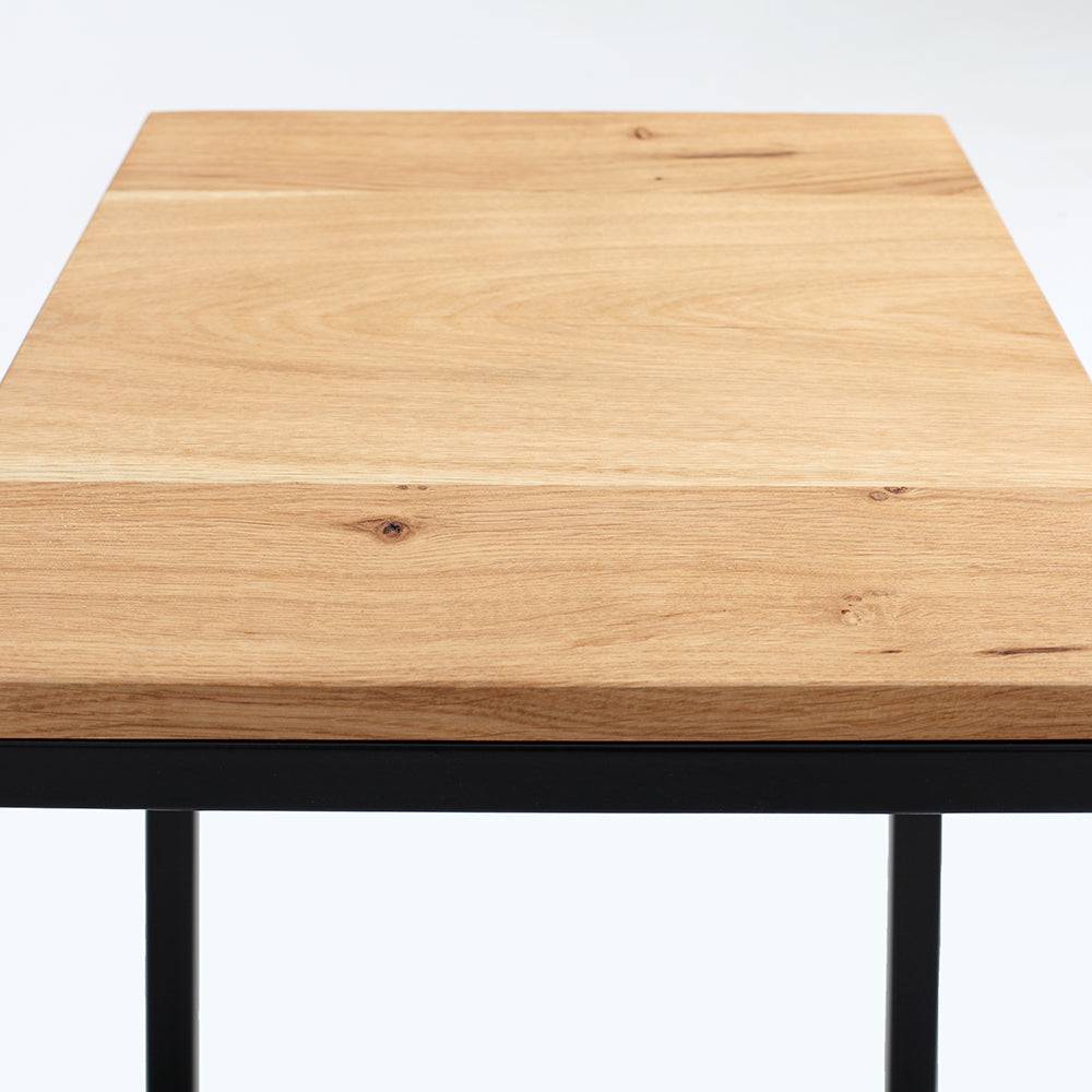 Tavolino Laterale LUPE 30, Impiallacciatura di Rovere, Nero