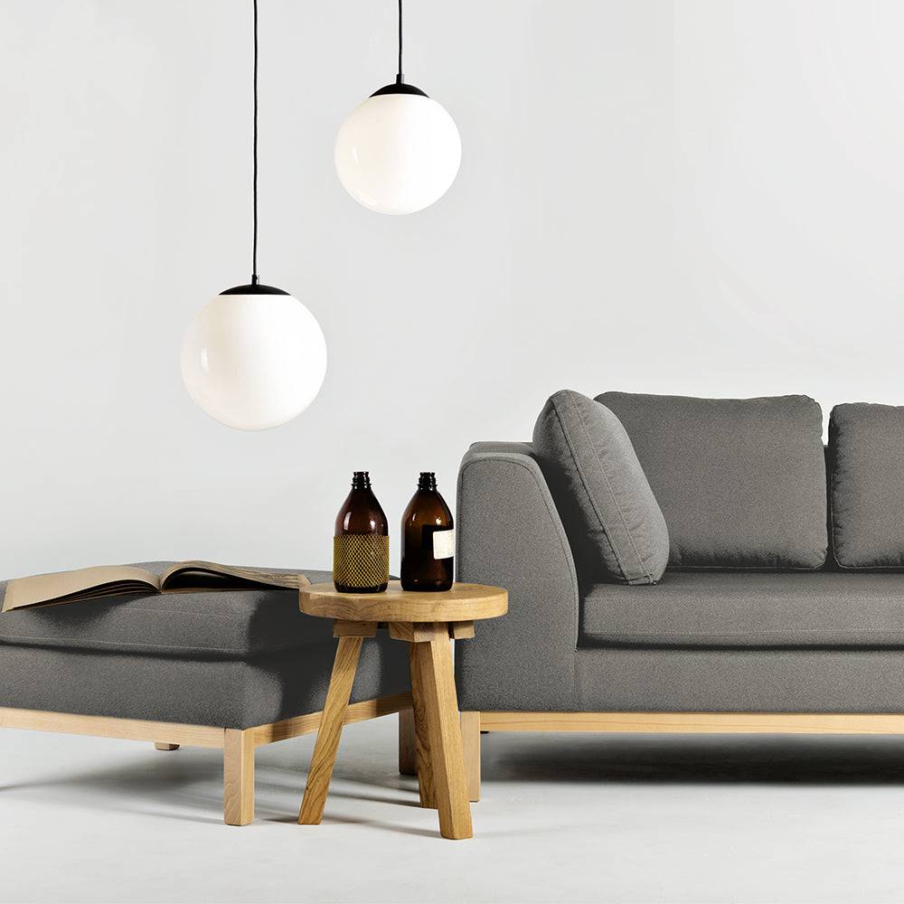 Pouf AMBIENT WOOD - kwarc, naturale