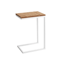 Tavolino LUPE 30 Legno Massello, Rovere, Bianco