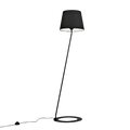 Lampada da Terra SHADE - Paralume Nero Base Nera