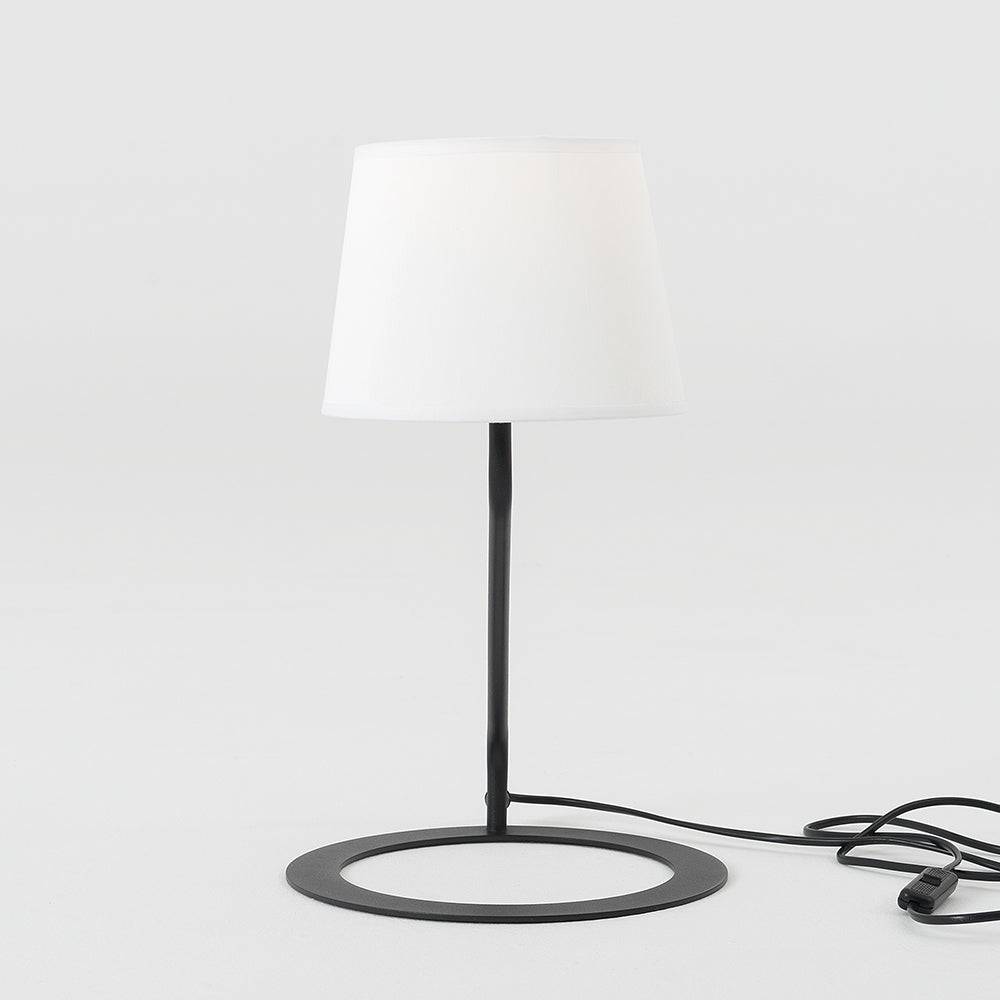 Lampada da Tavolo SHADE - Paralume Bianco Base Nera