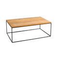 Tavolino Caffè TENSIO WOOD 140x80, impiallacciatura quercia, nero