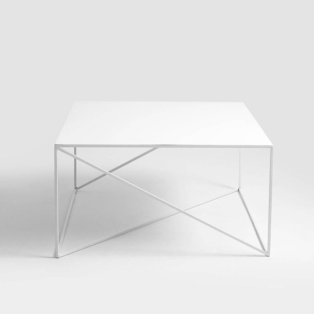 Tavolino MEMO METAL 100x100 Bianco