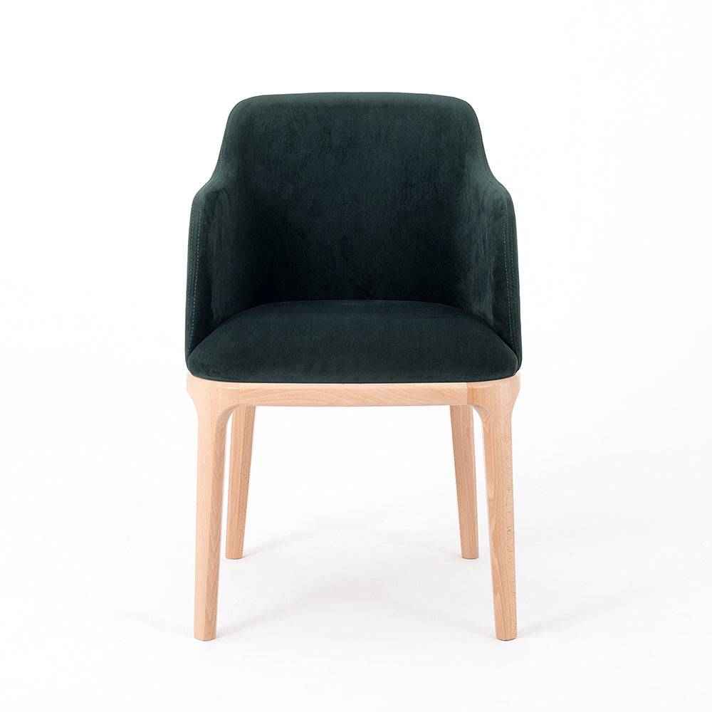 Sedia LULU con Braccioli - Verde Bottiglia