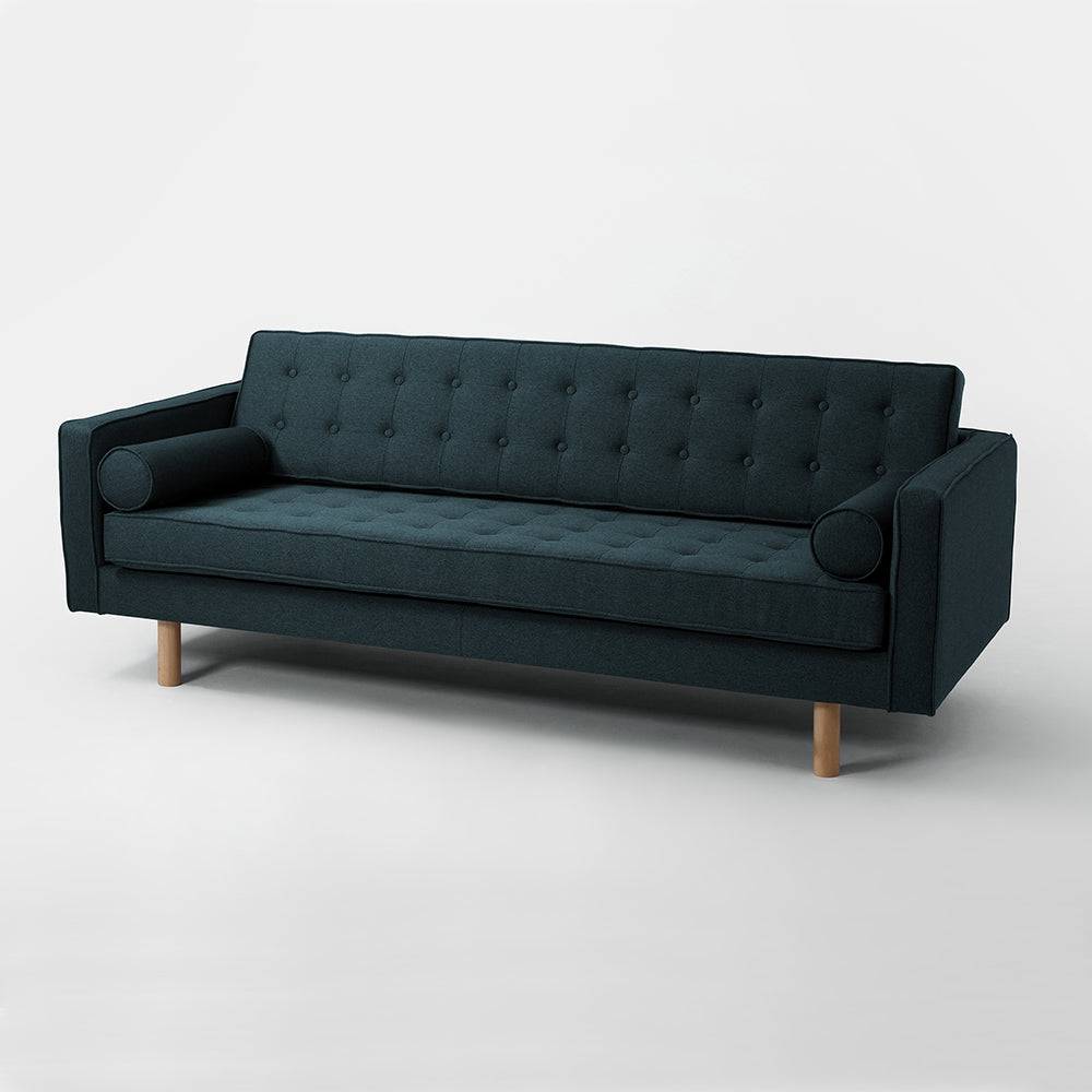 Divano 3 Posti TOPIC WOOD, Deep Sea, Legno Naturale