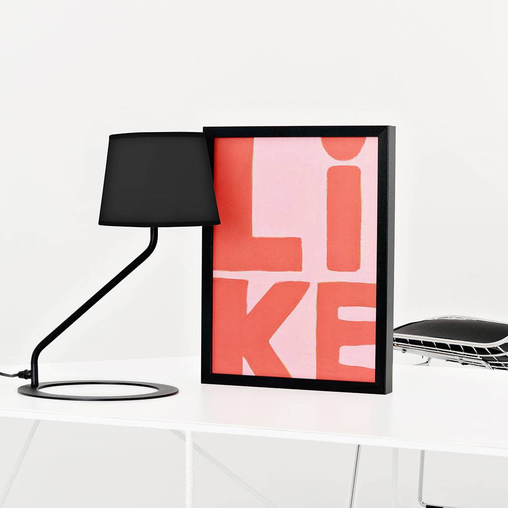 Lampada da Tavolo SHADE - Paralume Nero Base Nera