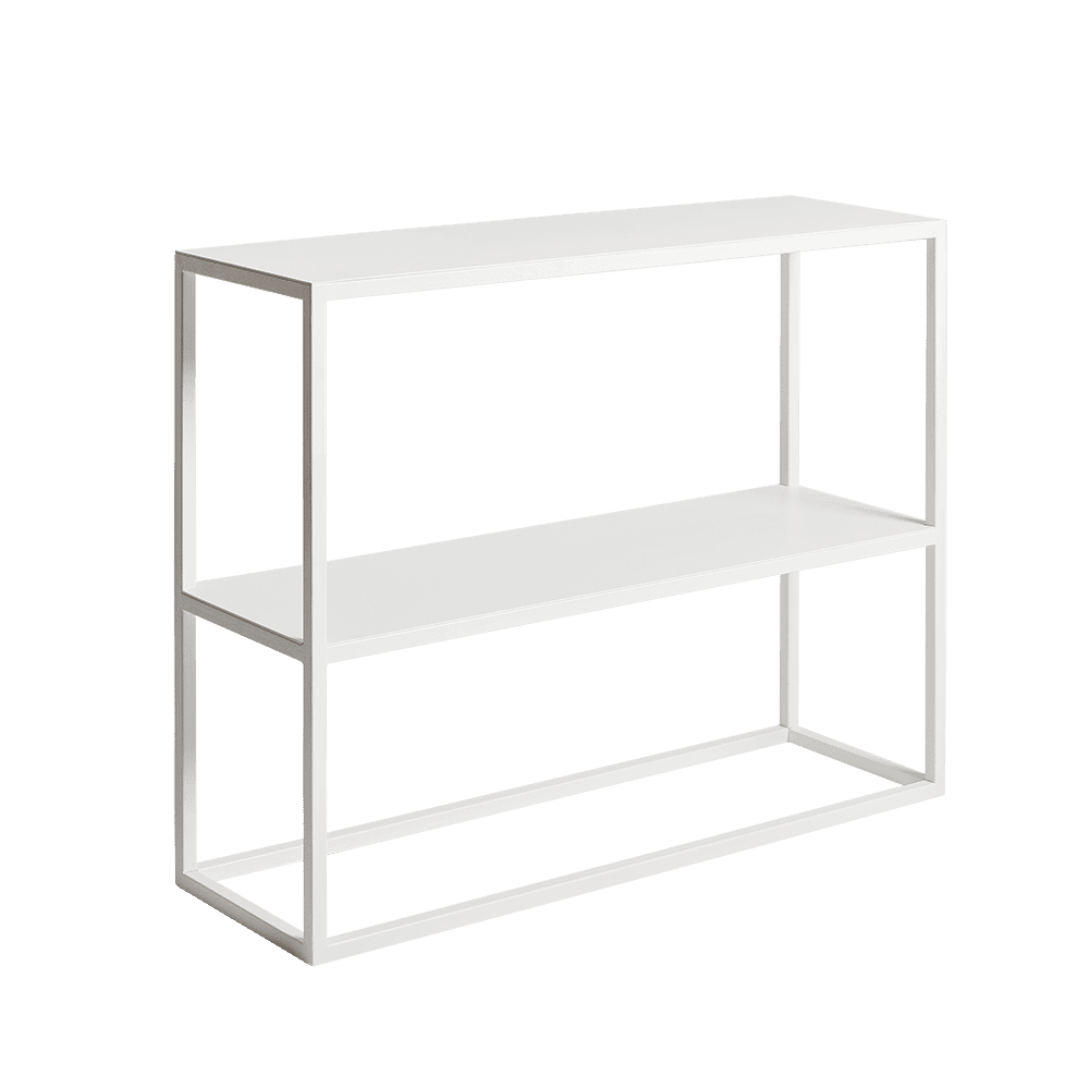 Rack JULITA METAL 75 doppio ripiano, bianco