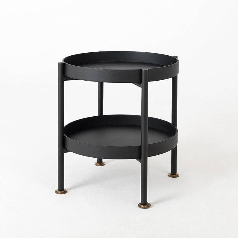 Tavolino da caffè HANNA METAL doppio - nero