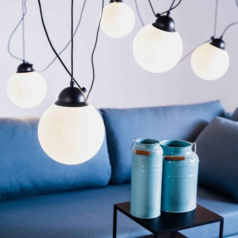 Lampada a Sospensione POPO GLASS M 5 - Nero