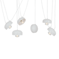 Lampadario POPO FLAT 6 - Bianco