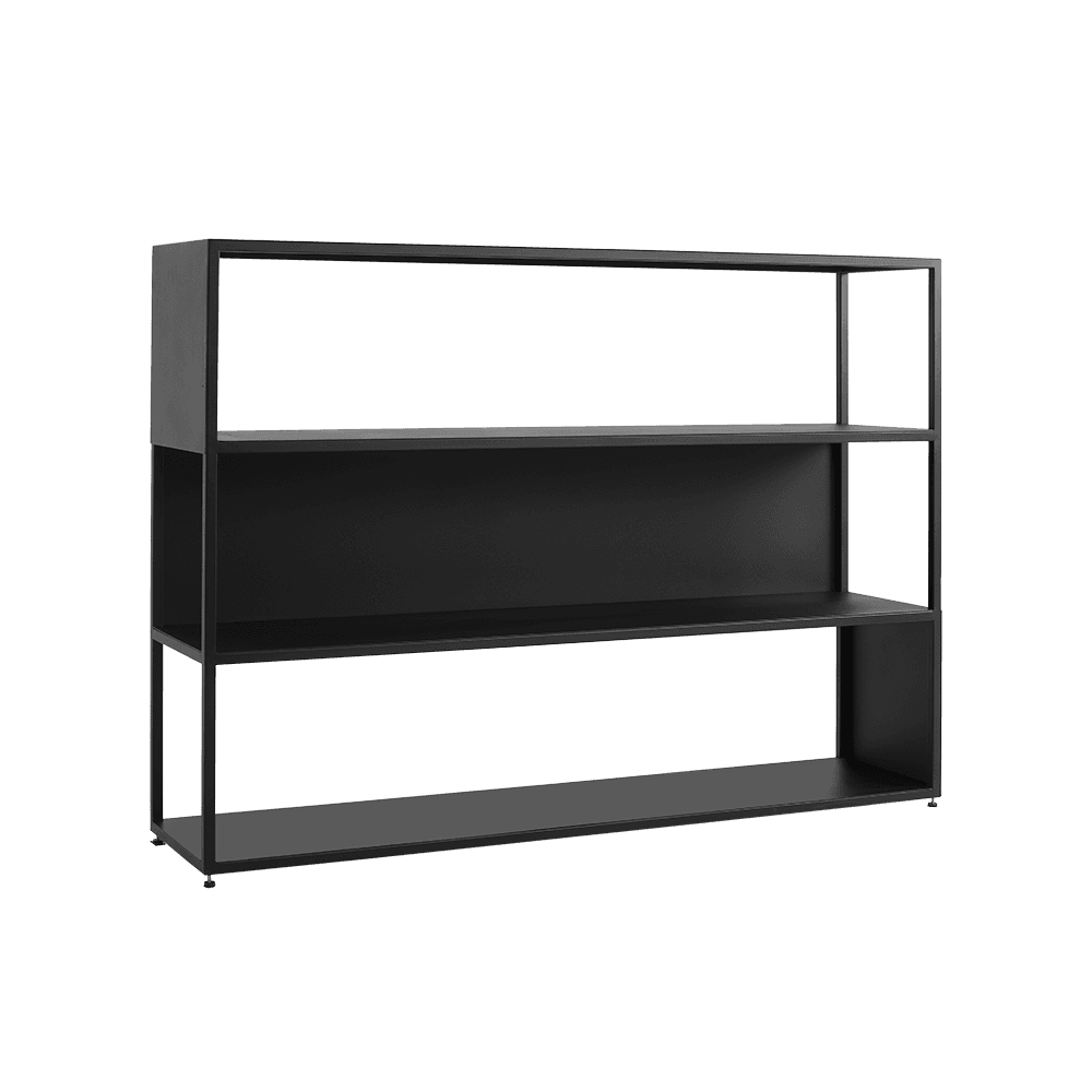 Libreria HYLLER SIDE METAL 150x110 nero