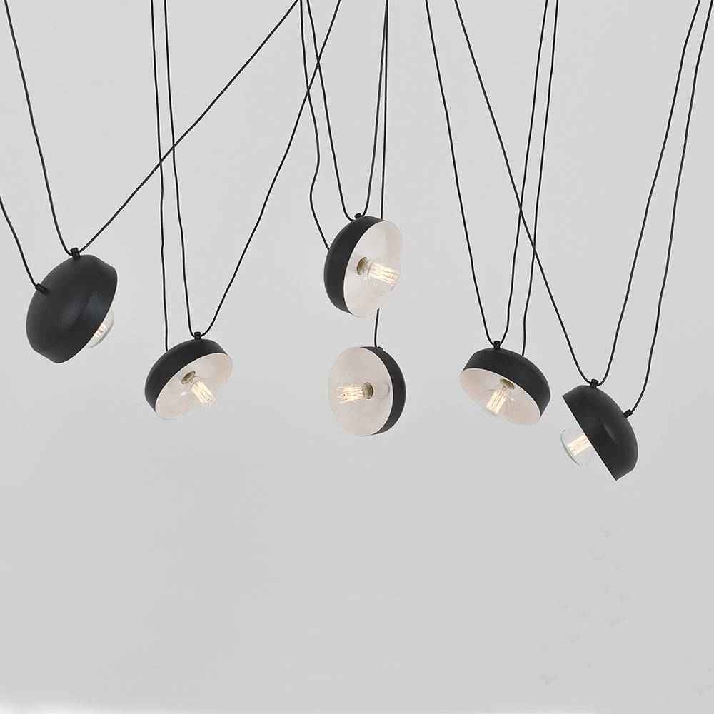 Lampadario POPO FLAT L 6 - Nero