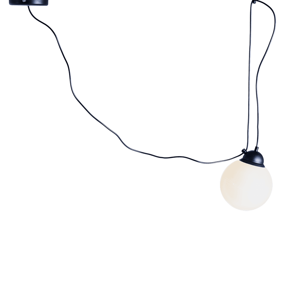 Lampada a sospensione POPO GLASS M 1 - nero