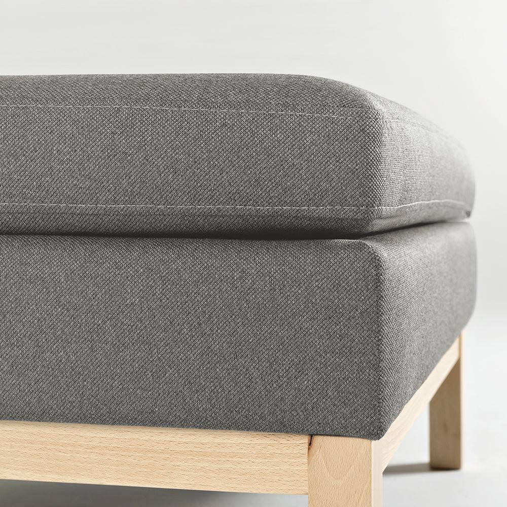 Pouf AMBIENT WOOD - kwarc, naturale