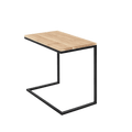 Tavolino da Caffè LUPE 60 Legno Massello, Rovere, Nero