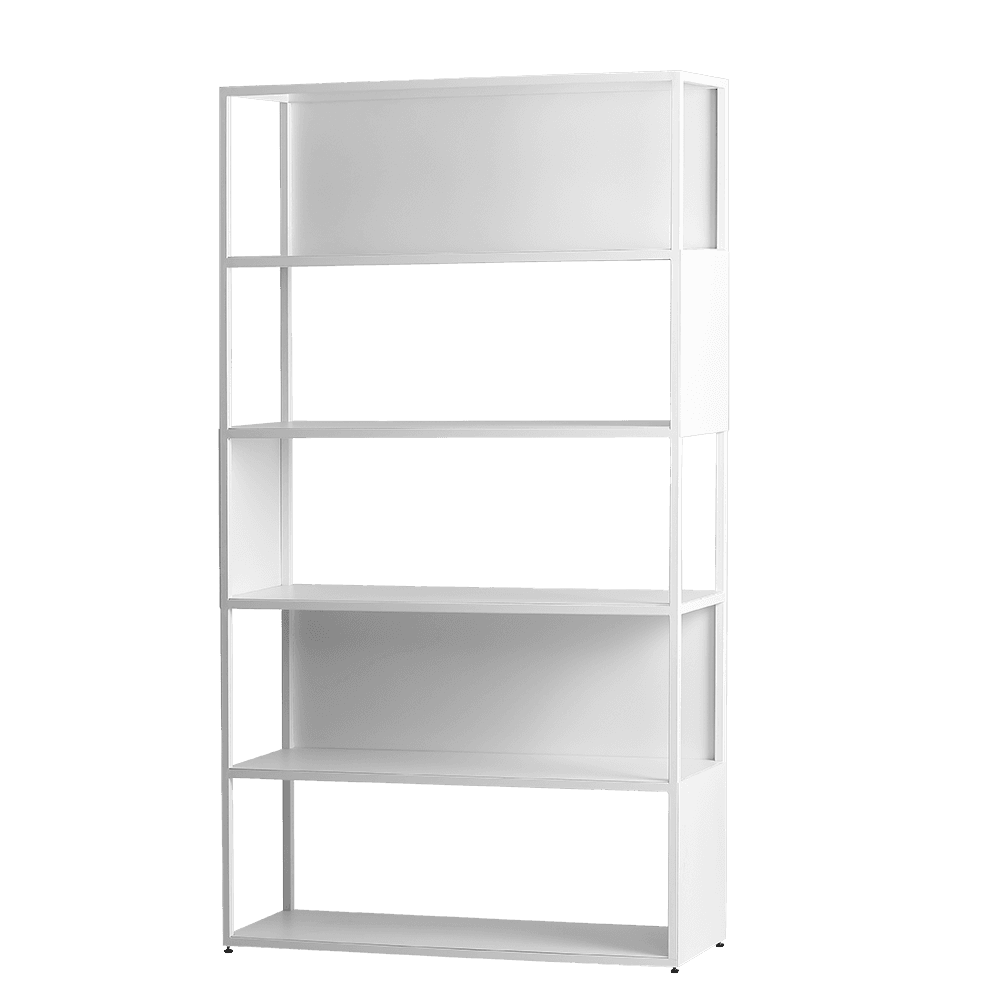 Libreria HYLLER SIDE METAL 100x180 bianco