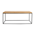Tavolino TENSIO WOOD 100x60, impiallacciatura rovere, nero