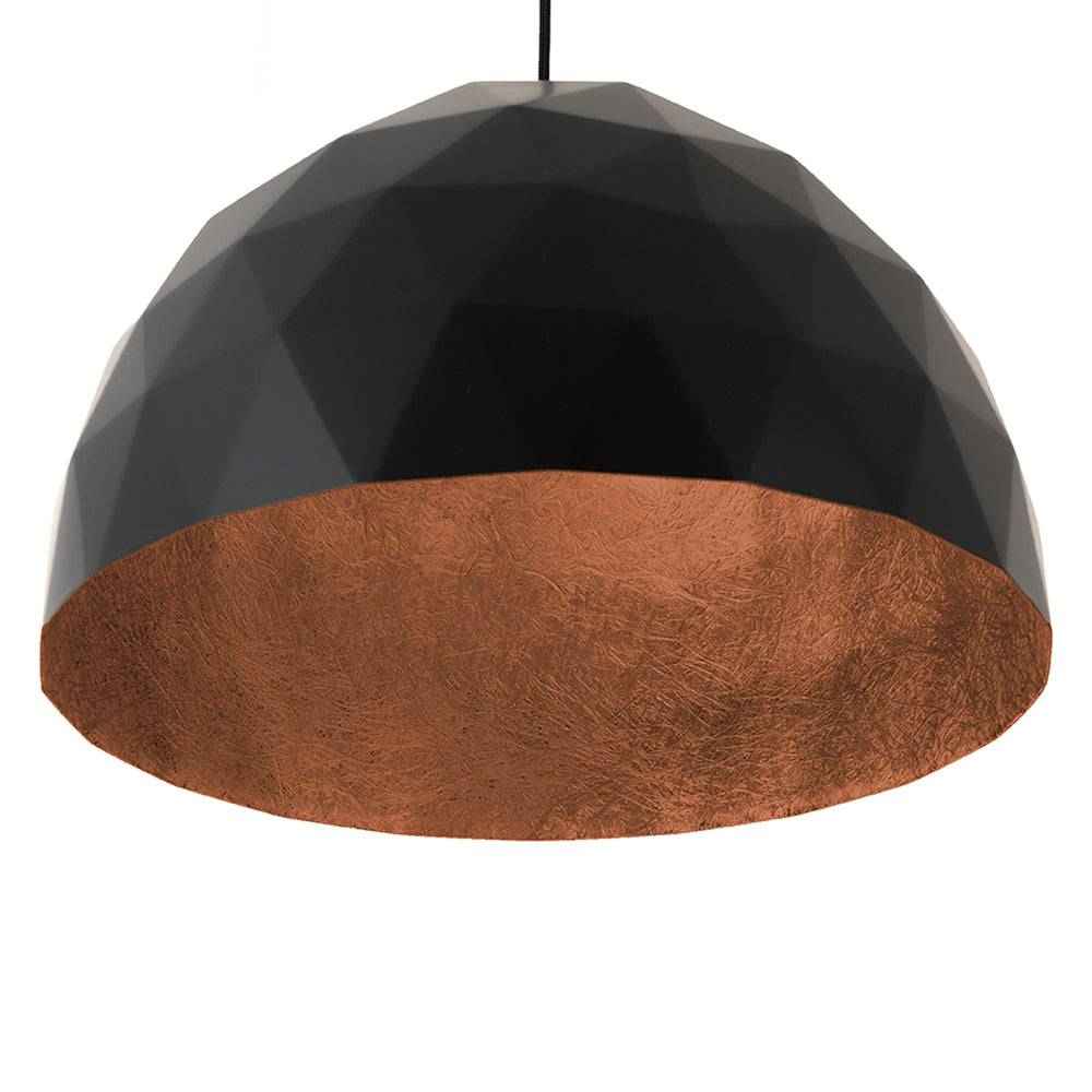 Lampada a Sospensione LEONARD L - Rame e Nero