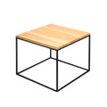 Tavolino TENSIO 50 LEGNO MASSELLO, quercia, nero