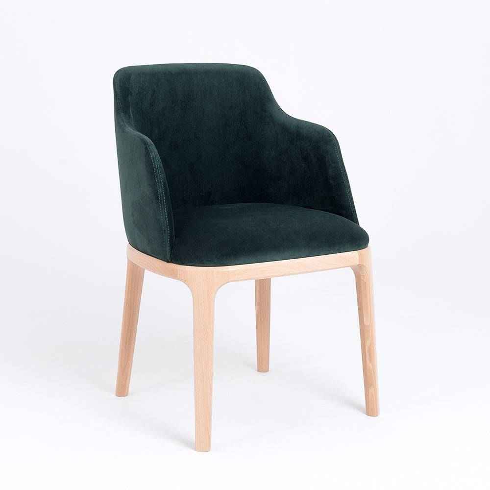 Sedia LULU con Braccioli - Verde Bottiglia