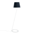 Lampada da Terra SHADE - paralume nero, base bianca