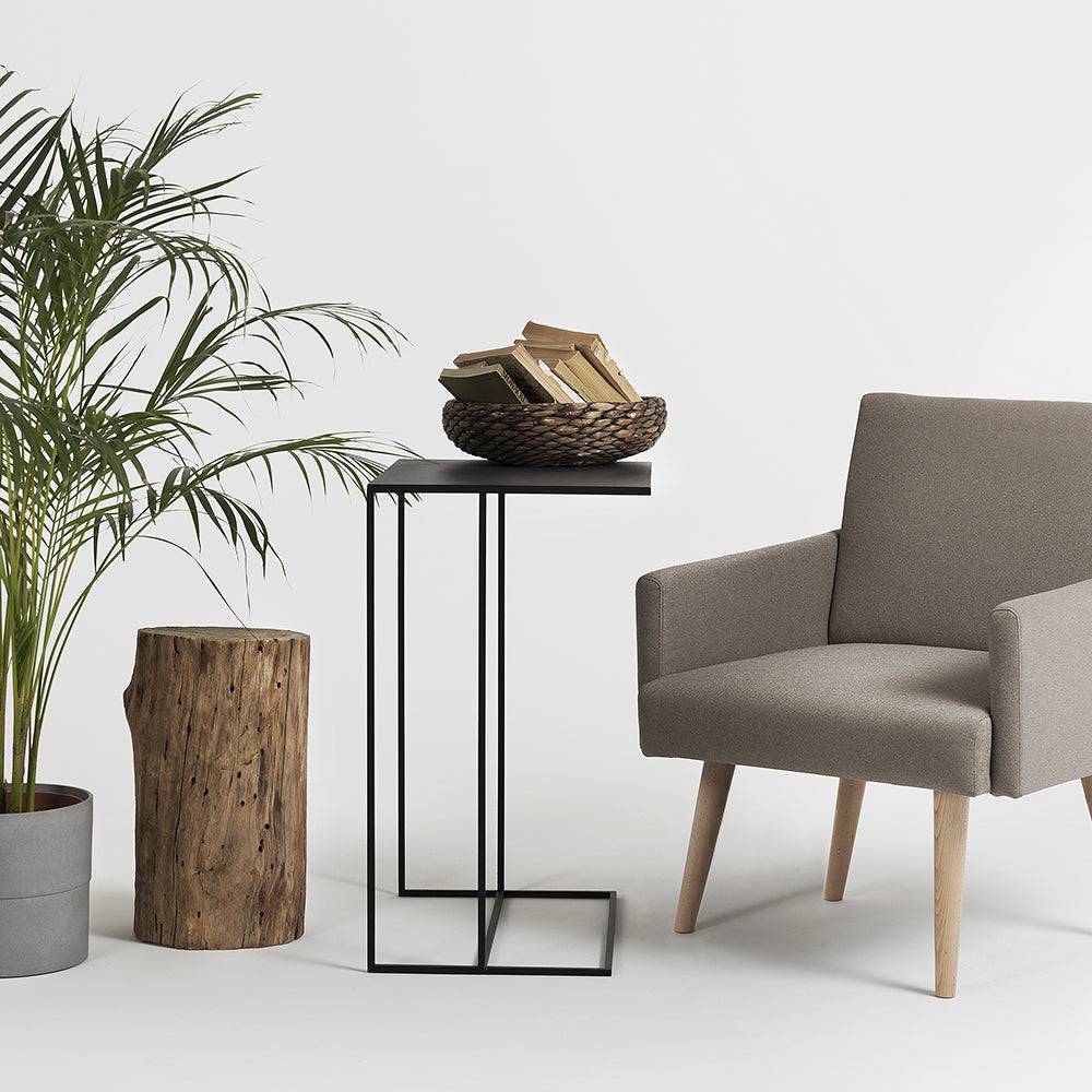 Tavolino laterale SIDER METAL nero