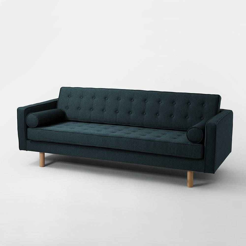 Divano Letto 3 Posti TOPIC WOOD, Deep Sea, Naturale