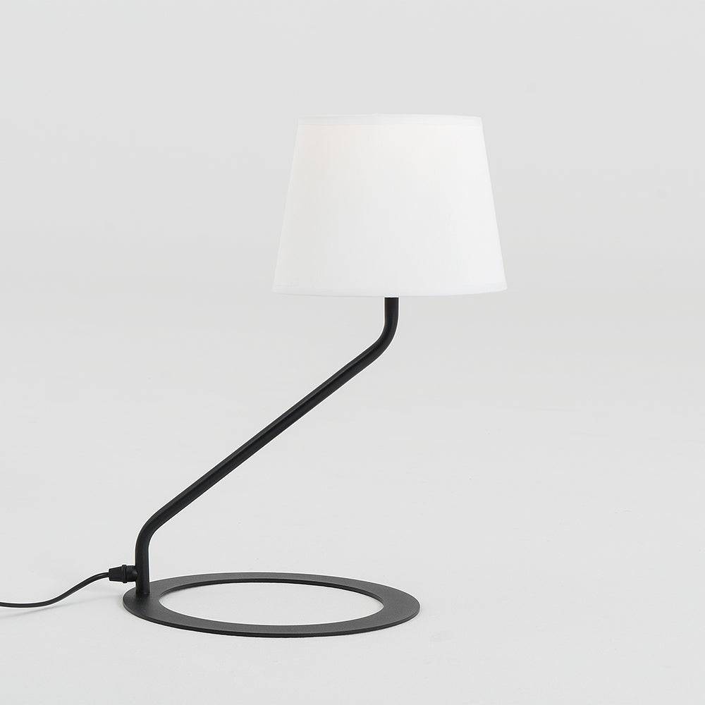 Lampada da Tavolo SHADE - Paralume Bianco Base Nera