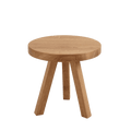 Tavolino TREBEN ⌀40 Legno Massello Quercia