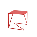 Tavolino laterale MEMO 50x50, Rosso