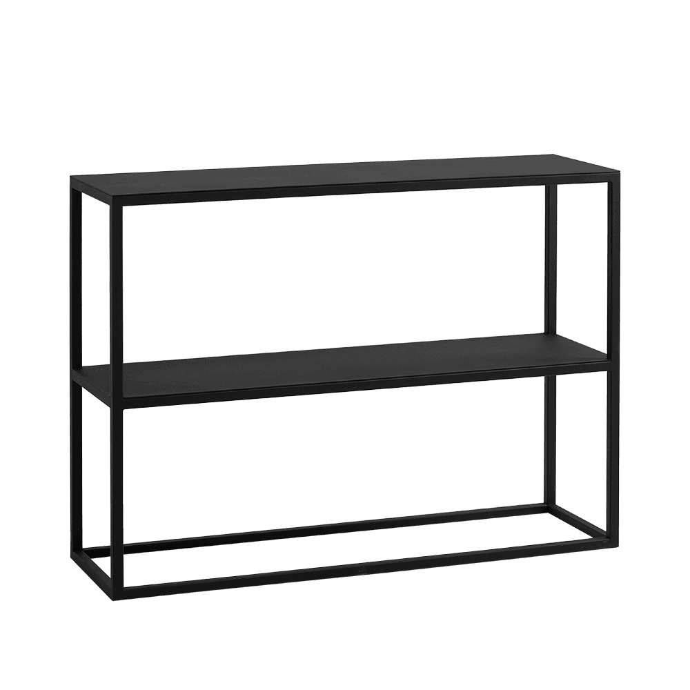 Rack JULITA METAL 75 doppio ripiano, nero