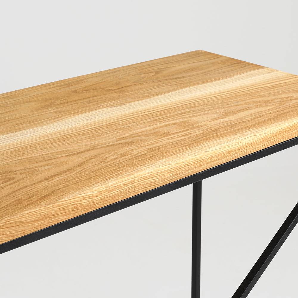Consolle MEMO legno 100, impiallacciatura quercia, nero