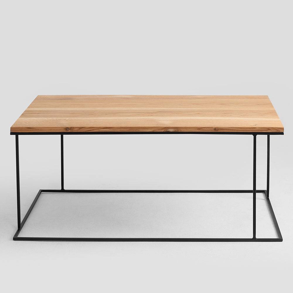 Tavolino WALT LEGNO MASSELLO 100x60, legno, nero