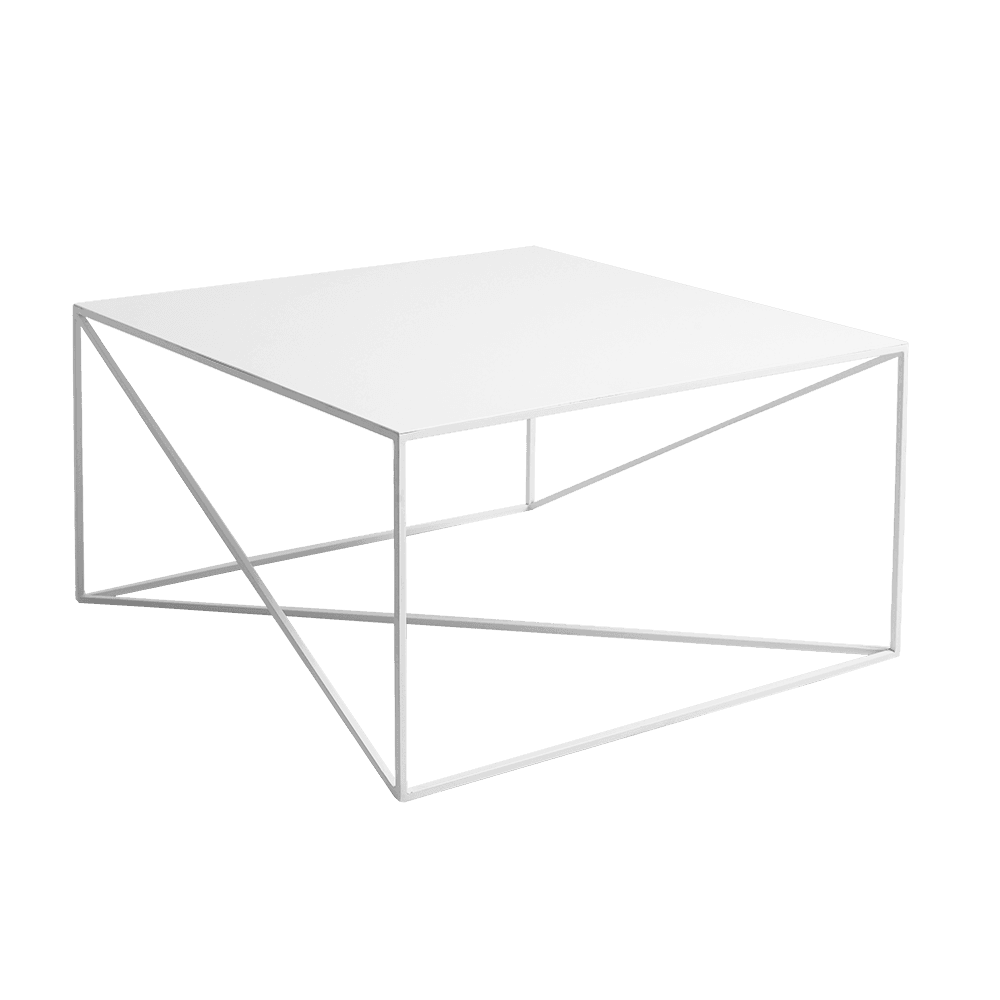 Tavolino MEMO METAL 100x100 Bianco