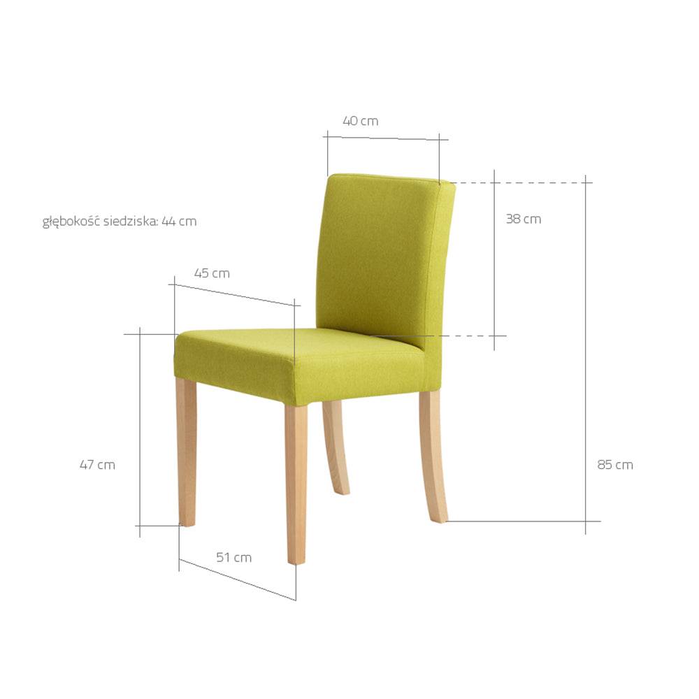 Sedia WILTON - Platino, Naturale