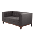 Divano Letto 2 Posti BY TOM, Carbone - Noce
