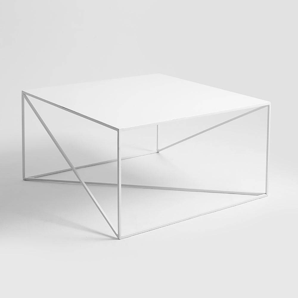 Tavolino MEMO METAL 100x100 Bianco