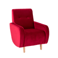 Poltrona PANDA - Cranberry, naturale