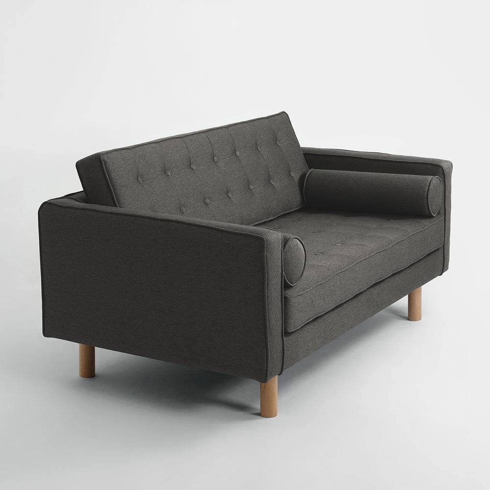 Divano Letto 2 Posti TOPIC WOOD, Acciaio, Naturale