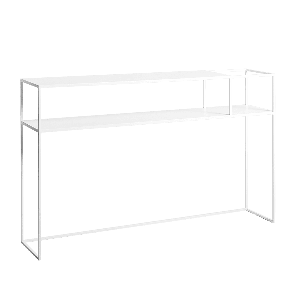 Tavolo Console Senso Flower Metal 120x25 Bianco