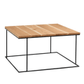 Tavolino WALT 100x100 impiallacciato quercia, nero