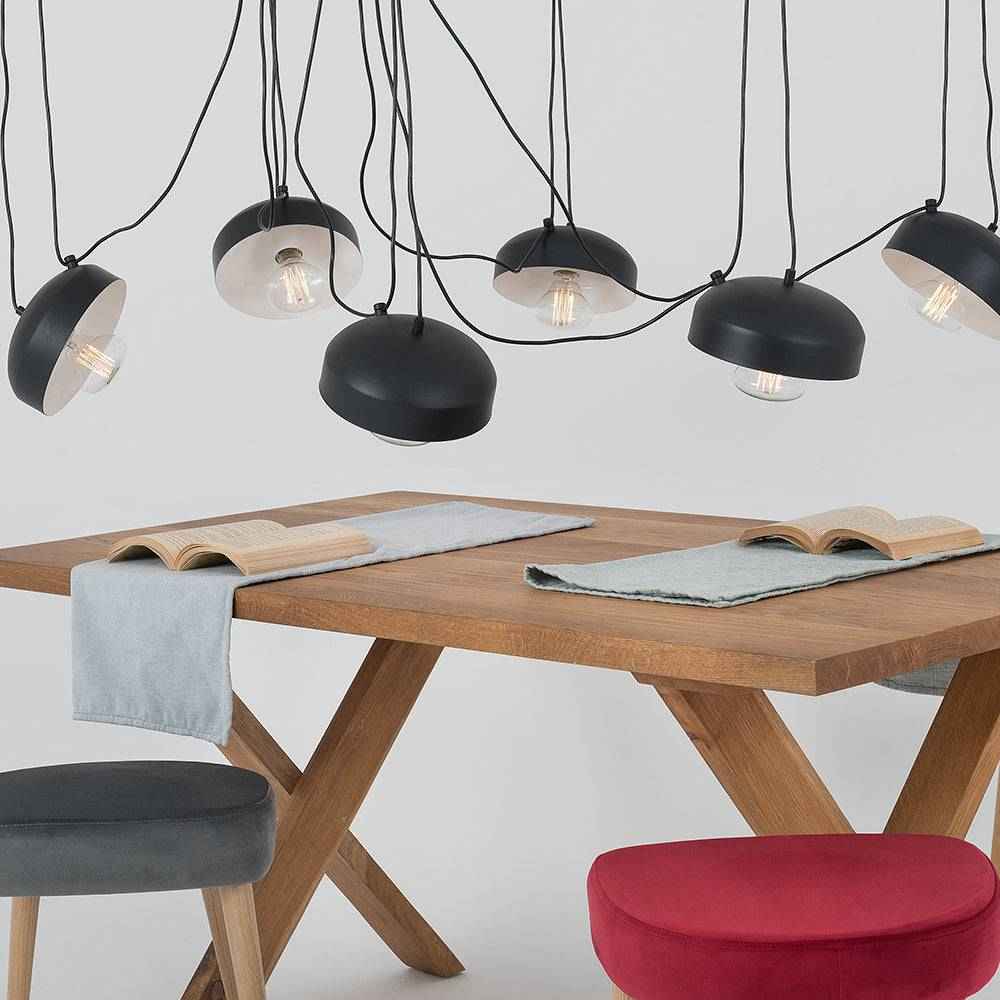 Lampadario POPO FLAT L 6 - Nero