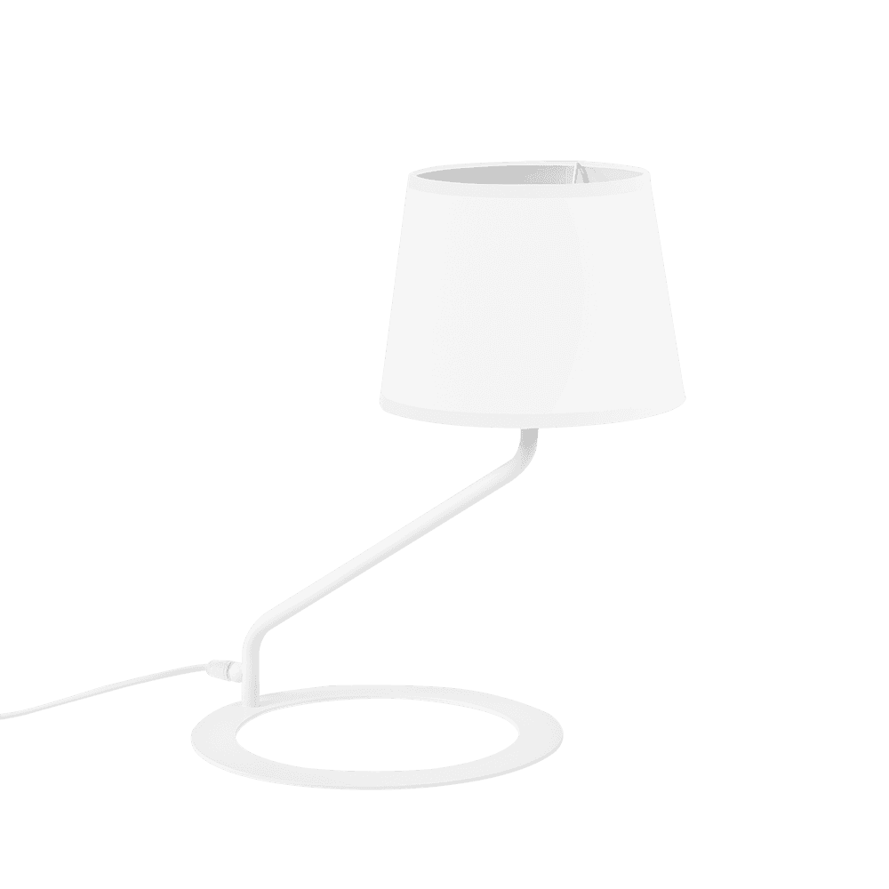 Lampada da Tavolo SHADE - Paralume Bianco Base Bianca