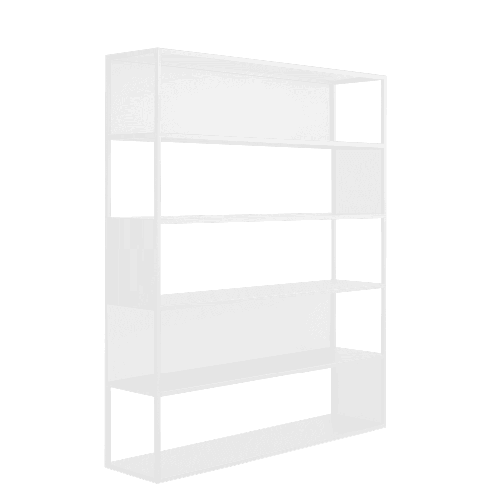 Libreria HYLLER SIDE METAL 150x180 bianco