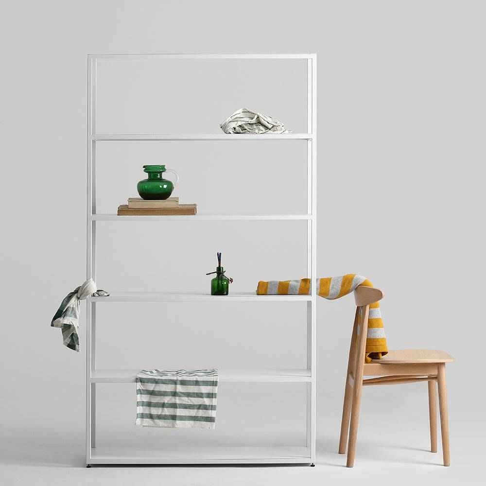 Libreria HYLLER METAL 100×180, bianco