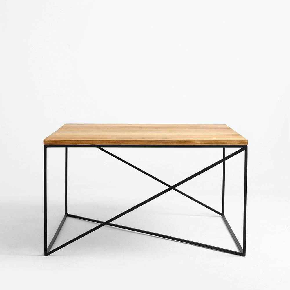 Tavolino MEMO legno massello 100x100, nero