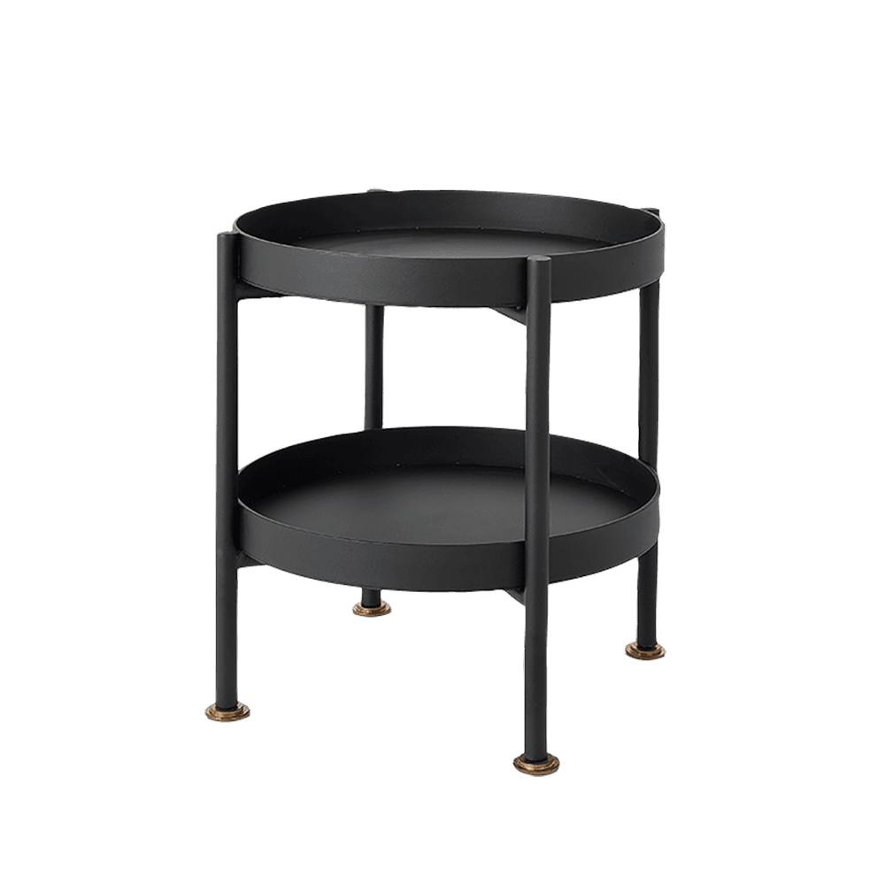 Tavolino da caffè HANNA METAL doppio - nero