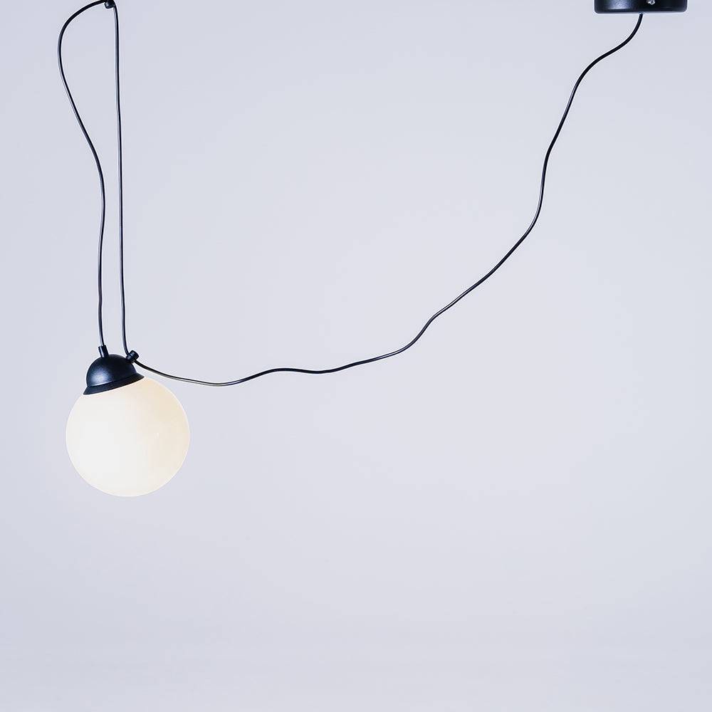 Lampada a sospensione POPO GLASS M 1 - nero